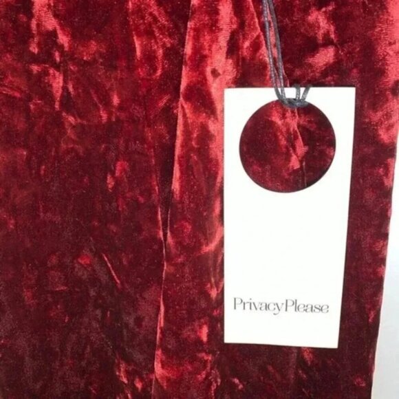 Revolve Privacy Please Raymore velvet Mini Dress Crushed Red Rust Size Small - Picture 11 of 16
